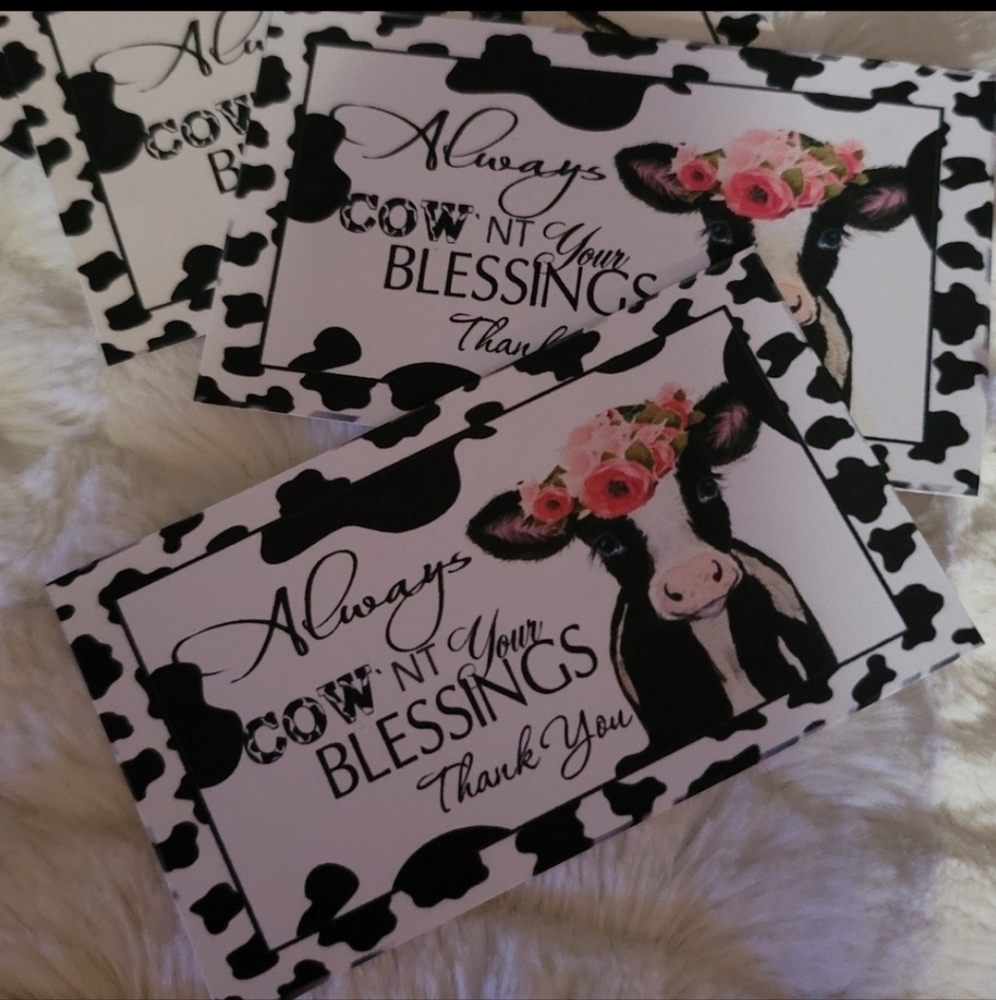 30 ct Thank You cards ( match up to any poly mailer )